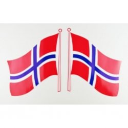 Selvklæbende Flagmærkat Norge 12 x 8 cm