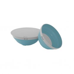 Sæt af salatslynge, bund og låg kan anvendes som et skærebræt.