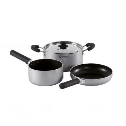 Grydesæt i aluminium med en holdbar non-stick belægning.