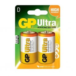 GP Ultra Batterier LR20 (D) 1,5V - 2-pak