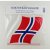 Selvklæbende Flagmærkat Norge 12 x 8 cm