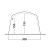 Dimensioner for døren i Outwell Lindale 5PA-teltet.