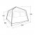 Dimensionskitse til Outwell Fastlane 300 Shelter.