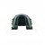 Rummeligt telt set forfra med åben hovedindgang