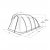 Dimensional tegning til Outwell Rockwell 4 Camping telt til 4 personer.