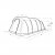 Målskitse for familieteltet Outwell Carolina 6.