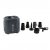 Outwell Mistral Rechargeable Pump Leveres med 6 mundstykker (inklusive FHF-ventil) samt USB-C opladningskabel.