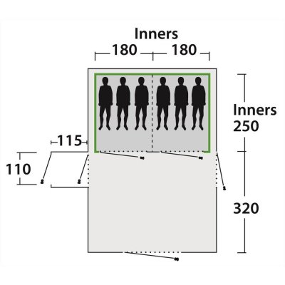 Plan Outwell Montana 6 Familie telt