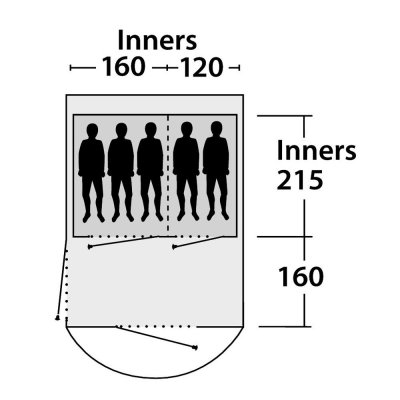 Plan for Outwell Rockwell 5 Telt 2018