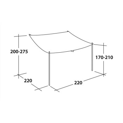 Dimensioner gæst Outwell Canopy Sailshade M