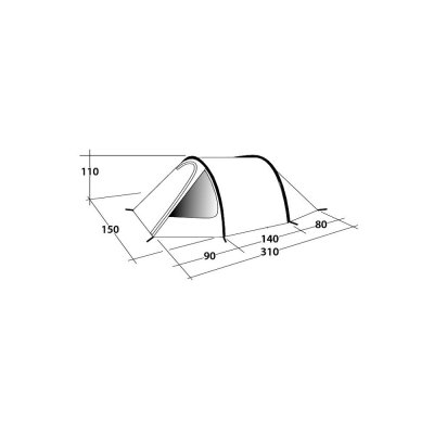 Dimensioner campingteltet Outwell Earth 2nd