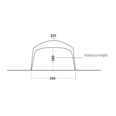 Højde sketch Outwell Summer Lounge L