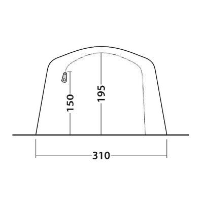 Dørskitse til familieteltet Outwell Parkdale 4PA