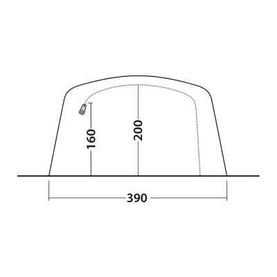 Dørskitse til familieteltet Outwell Birchdale 6PA
