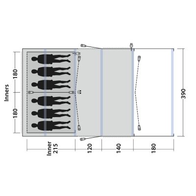 Plan for familien telt Outwell Birchdale 6PA