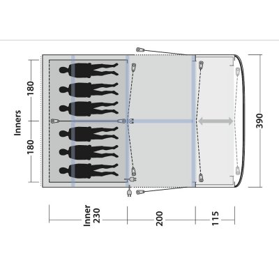 Planlægning Outwell Roseville 6SA telt
