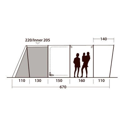 Højdemåler til familieteltet Outwell Colorado 6PE.
