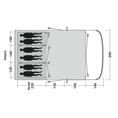 Planlægningsløsning til Outwell Colorado 6PE telt.