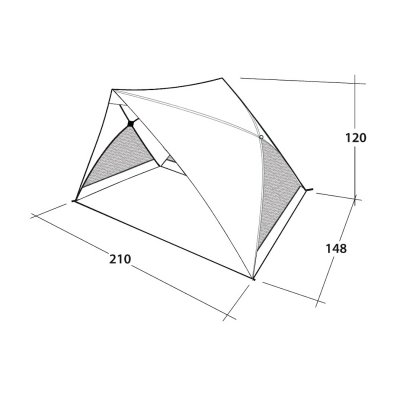 Målskitse til Outwell Formby Strandtelt