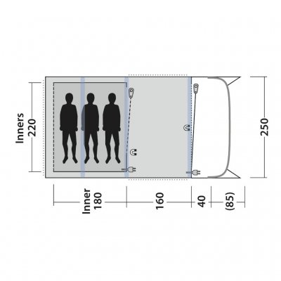 Plan for Outwell Outwell Elmdale 3PA telt