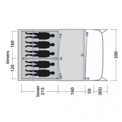 Plan for Outwell Outwell Elmdale 5PA telt