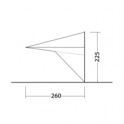 Højdeskitse til Outwell Forerest Canopy