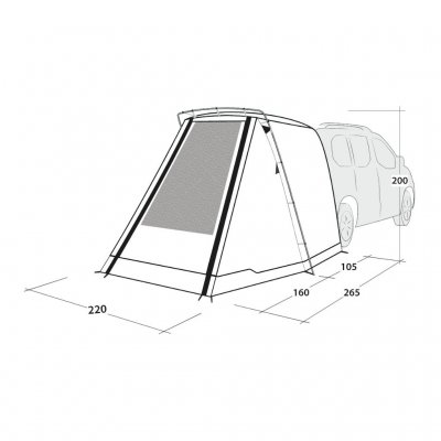 Dimensioner til Outwell Sandcrest S