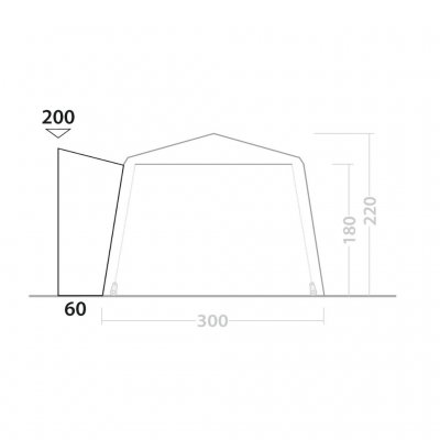 Højde dimensioner side Outwell Fastlane 300 Vehicle Connector