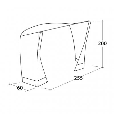 Målskitse til bilkoblingen Outwell Fastlane 300 Vehicle Connector