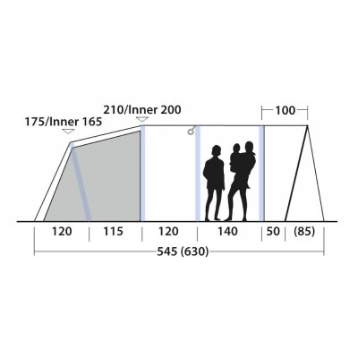 Højde Outwell Moonhill 5 Air
