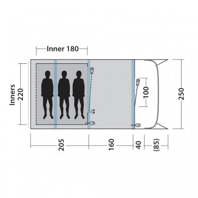 Plan for Outwell Sunhill 3 Air telt