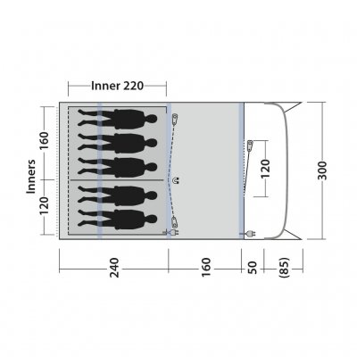 Plan for Outwell Sunhill 5 Air telt