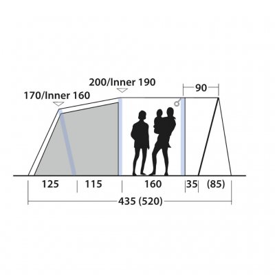 Højde Outwell Monterey 4 Air