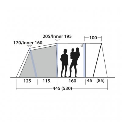 Højde Outwell Monterey 5 Air