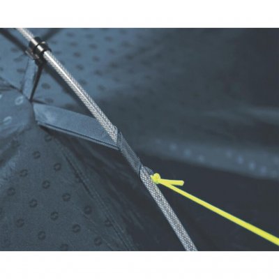 Teltstængerne går uden for teltet via 3 stangkanaler