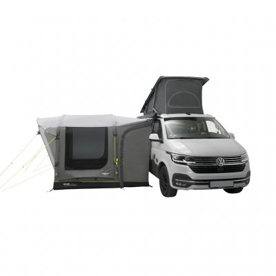 Praktisk biltelt med to døre på hver side af låsen