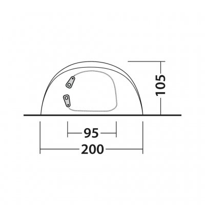 Højde Outwell Nexion 3 Forest.