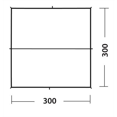 Måttskiss Ocean Easy Camp Tarp 3 x 3 m