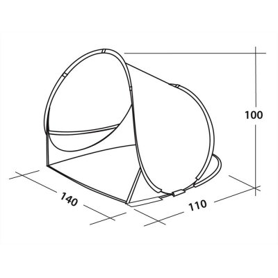 Dimensionskitse Ocean beach cover