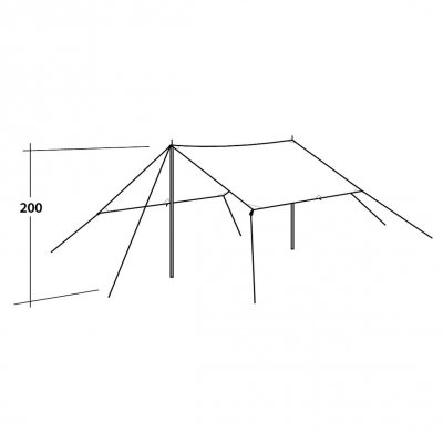 Monteringsskitse Easy Camp Tarp.