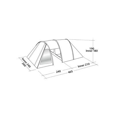 Dimensioner til Easy Camp Galaxy 400-teltet