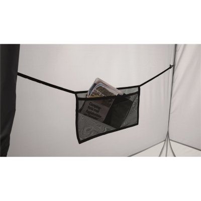 Storage bag inside the toilet tent