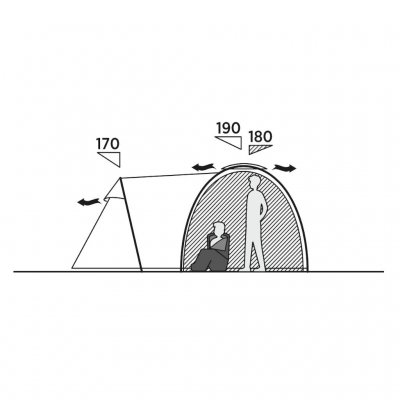 Højde til telt og sovekabine Easy Camp Kinn 5