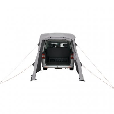 Easy Camp Krossbu set forfra med åben dør – rummelig indgang med mulighed for at bruge døren som solsejl