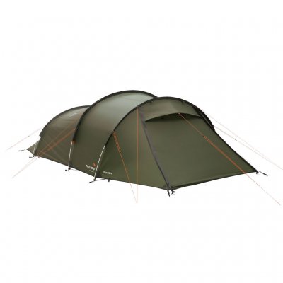 Easy Camp Pasvik 4 - prisbilligt telt til 4 personer set diagonalt forfra med døren lukket.