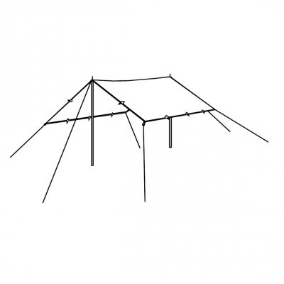 Monteringsskiss Robens Tarp.