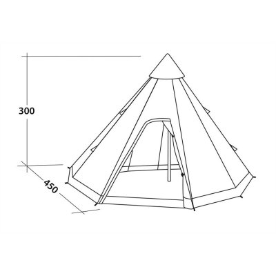 Målskitse Robens Field Base 800 Tipi-telt