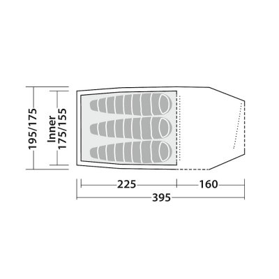 Planlægningsløsning til 3-mandstelt Robens Voyager Versa 3.