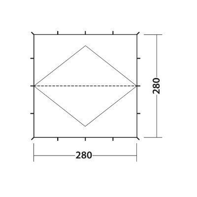 Dimensioner til Robens Windscreen Tarp.