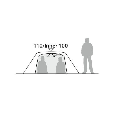 Højdemål Robens Boulder 3 kuppeltelt.